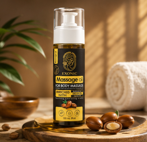 روغن ماساژ بدن اکسونیک حاوی روغن بادام شیرین و روغن یاس 200 میل